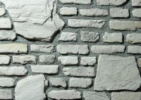 Gemengde stenen serie witte muur