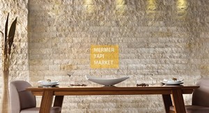 Travertijn muursteen 7,5xVrij lang maat